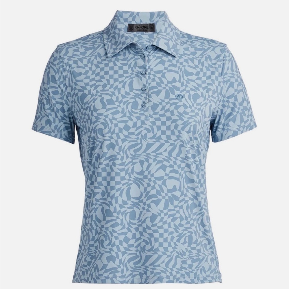 G/FORE Women's Distorted Tech Nylon Polo Like New Medium PTP 18” Blue